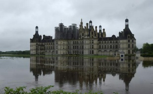 Le château de Chambord, dans le Loir et Cher, touché par la crue du fleuve royal