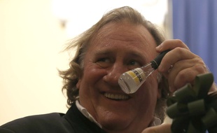 Gérard Depardieu, le 4 septembre 2014, à Belgrade (Serbie).