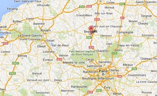 Google map de Beauvais (Oise).