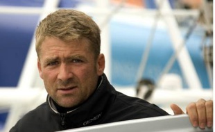 Yann Eliès au départ du Vendée Globe.