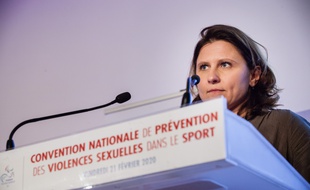 Roxana Maracineanu lors de la convention nationale sur les violences dans le monde du sport, le 22 février 2020.