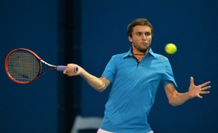 Gilles Simon au premier tour de l'Open d'Australie face à Daniel Brands, le 14 janvier 2014