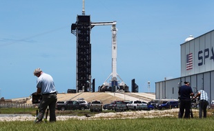 La fusée SpaceX à Cape Canaveral en Floride, vendredi 29 mai