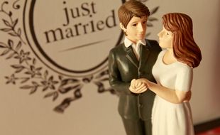 Lille, le 25 novembre 2012. Illustration sur le mariage pour tous au salon du mariage et du PACS a Lille Grand Palais.