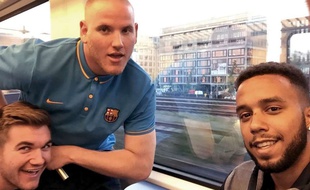 Une photo prise par Alek Skarlatos, Spencer Stone et Anthony Sadler avant l'attaque à bord du Thalys.