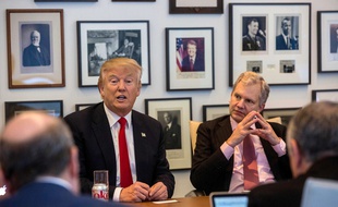 Donald Trump le 22 novembre 2016 dans les locaux du «New York Times».