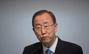 Le secrétaire général des Nations unies Ban Ki-moon le 19 mai 2015 à Seoul