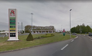La station service d'Auchan Englos.