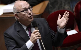 Le ministre des Finances français Michel Sapin à l'Assemblée nationale, le 8 octobre 2014, à Paris