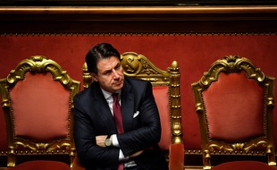 Le premier ministre Giuseppe Conte italien au sénat