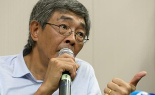 Le libraire hong-kongais Lam Wing-Kee lors d'une conférence de presse à Hong Kong le 16 juin 2016