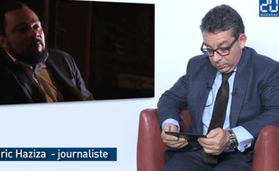 Le journaliste Frédéric Haziza lors de son passage dans le studio de 20 Minutes