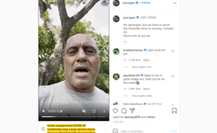 Le roi des podcasts Joe Rogan s'est fait épingler par Instagram pour sa vidéo dans laquelle il vantait les mérites de l'ivermectine.