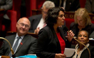 La ministre du travail Myriam El Khomri le 1er décembre 2015 à l'Assemblée à Paris