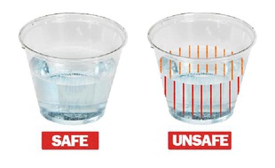 Un prototype de verres Drinksavvy, qui détectent la présence de drogues dans la boisson.