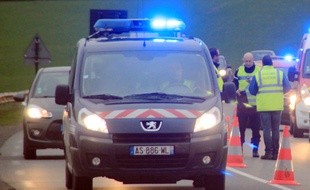 Un véhicule de gendarmerie, ici près de Rennes.