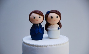 Un gâteau de mariage. Illustration.