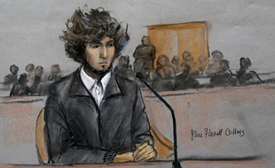 Tsarnaev lors de son procès.