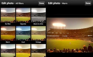 Twitter propose des filtres photo depuis le 10 décembre 2012.