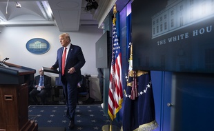Donald Trump, le 10 août 2020 lors d'une conférence de presse.