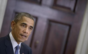 Le président américain Barack Obama lors d'une conférence de presse à la Maison Blanche le 5 décembre 2014