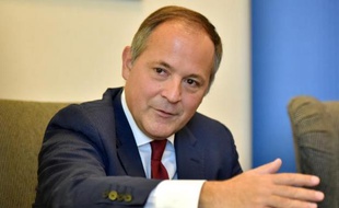 Le Français Benoît Coeuré, membre du directoire de la Banque centrale européenne, le 17 october 2014 à Riga, en Lettonie
