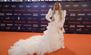 Bilal Hassani lors de l'Eurovision 2019 à Tel Aviv en mai 2019.