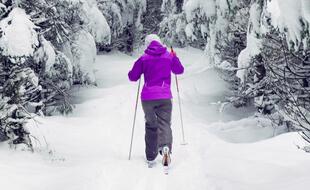 Une pratiquante de ski de fond