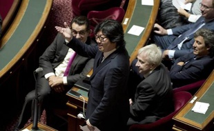 Le sénateur écologiste Jean-Vincent Placé à Paris le 1er octobre 2014