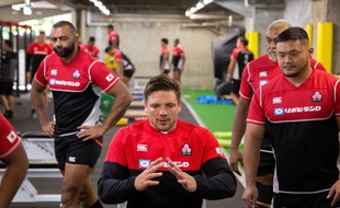 Les Brave Blossoms à l'entraînement à Tokyo, le 16 octobre 2019.