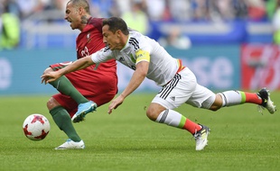 Quaresma et le Portugal opposés au Mexique lors de la Coupe des Confédérations 2017.