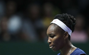 Venus Williams lors de la finale du tournoi de Singapour face à Caroline Wozniacki, le 29 octobre 2017.