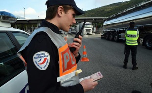 Contrôle de police, le 13 novembre 2015 à la frontière franco-italienne