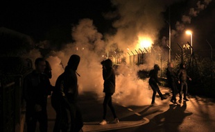 Incidents dans les rues de Bastia, le 15 février 2016.