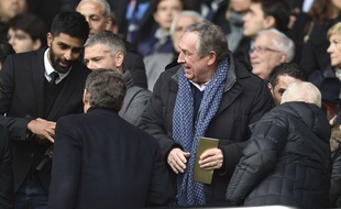 Gérard Houllier, ici au Parc des Princes le 4 mars dernier lors d'un match de Ligue 1entre le PSG et Nancy. JOHN SPENCER