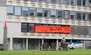 Le campus bloqué de l'université Rennes-II à Villejean. Ici le 26 avril 2018.