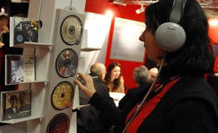 Au Midem,le marché international de la musique, le 18 janvier 2009 à Cannes.