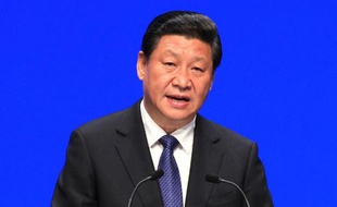 Le président chinois Xi Jinping à Bruges le 1er avril 2014