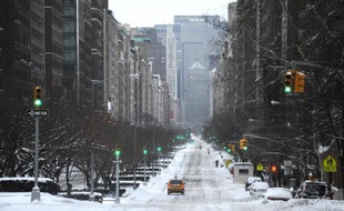 Park Avenue à New York en pleine journée le 27 janvier 2015