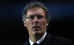 Laurent Blanc, l'entraîneur du PSG, le 8 avril 2014, à Chelsea.