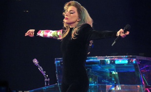 Lady Gaga pendant son conceert à Birmingham, le 31 janvier 2018.