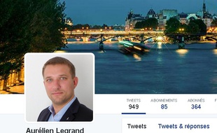 Capture d'écran du compte twitter d'Aurélien Legrand.
