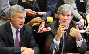 Stéphane Le Foll ici aux côtés du préfet de région Bretagne Patrick Strzoda en 2013 lors de la présentation du pacte d'avenir pour la Bretagne.