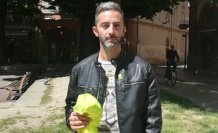 Le Toulousain Jérémy Blasco, candidat aux Européennes sur la liste Alliance Jaune conduite par Francis Lalanne.