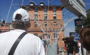L'installation de la première canopée à Toulouse, le 29 août 2019.
