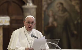 Le pape François lors d'un discours. (archives)