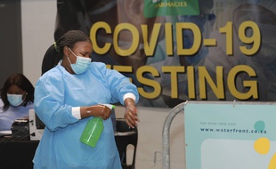 Un centre pour tester le Covid-19, au Cap en Afrique du Sud le 8 janvier 2021.