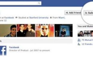 Le nouveau bouton «subscribe», dévoilé par Facebook le 14 septembre 2011.
