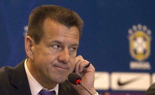 Dunga, lors de sa première liste en tant que nouveau sélectionneur du Brésil, le 19 août 2014.