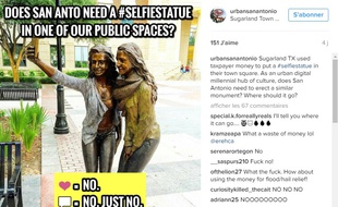 La statue représentant un selfie fait des vagues au Texas